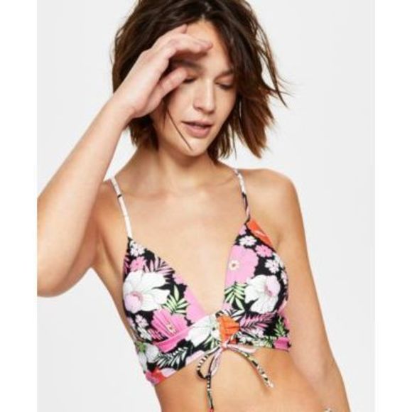 Salt + Cove Other - NWT Salt Cove Juniors Floral-Print Shirred Bikini Top